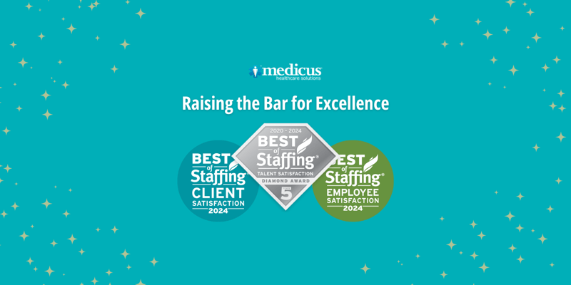Medicus Healthcare Solutions ClearlyRated's 2024 Best of Staffing Client, Talent, and Employee Awards! 