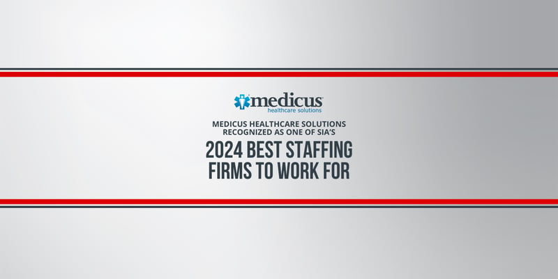 Medicus is proud to win SIA 2024 Best Staffing Firms to Work For
