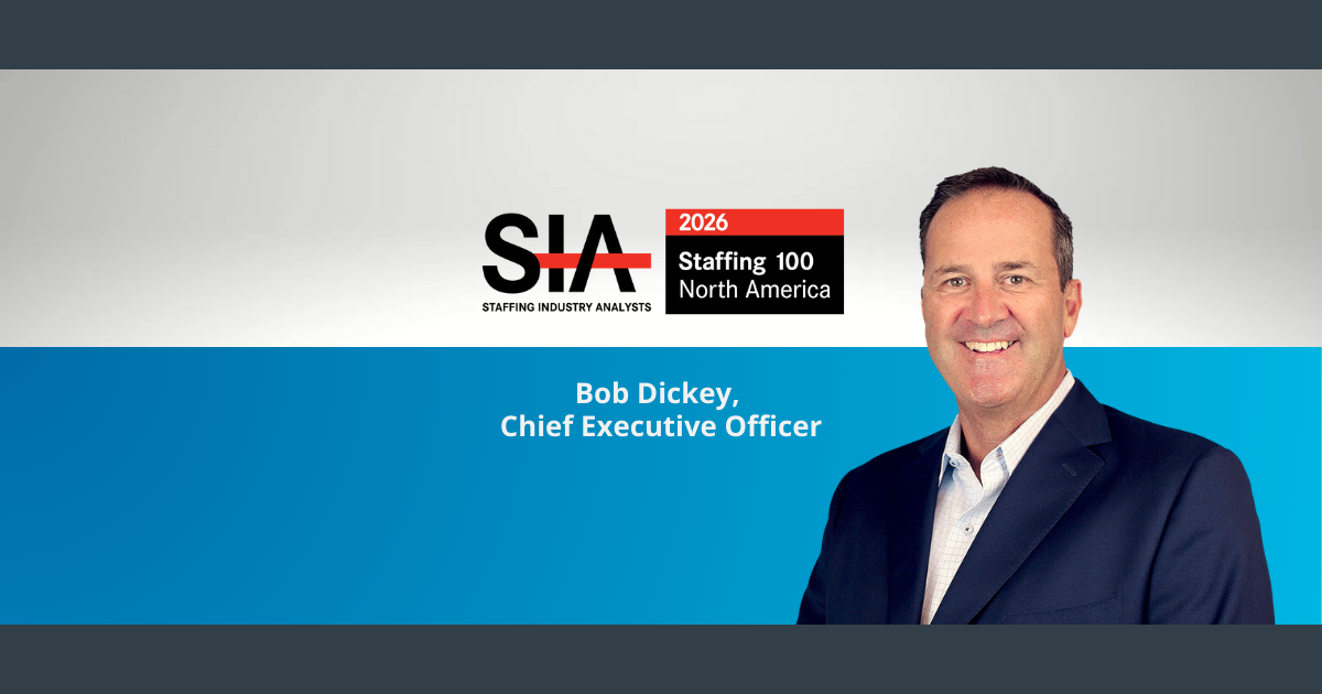 Bob Dickey Named to SIA’s Staffing 100 North America 2026 List