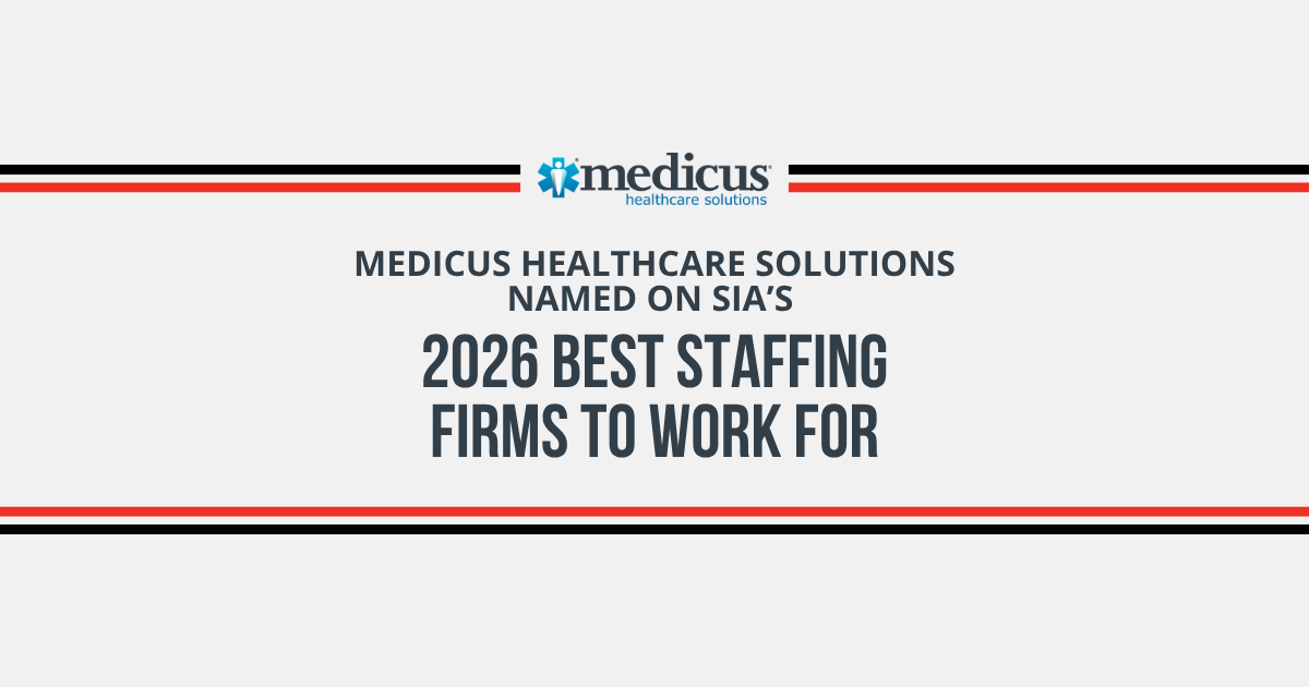 Medicus Healthcare Solutions Named on SIA's Best Staffing Firms to Work for in 2026